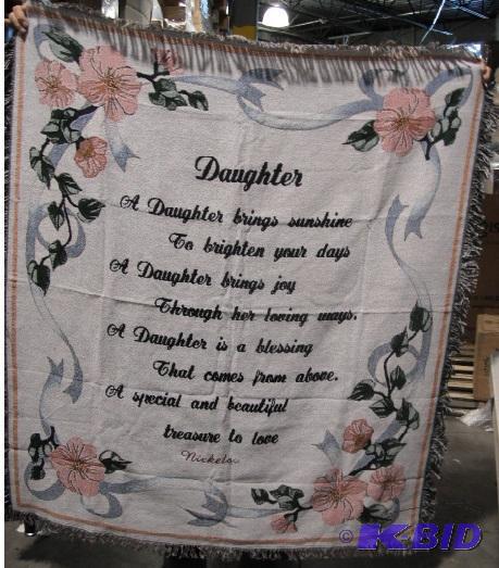 lot 96 image: Daughter Blanket - 48" x 60" - Pers...
