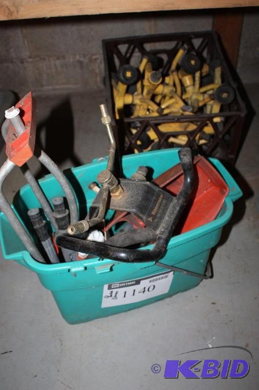 lot 1140 image: Container Lot of (2) Including Miscellaneous Water Sprinklers.
