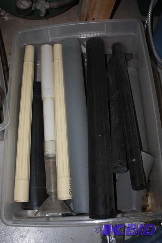 lot 1163 image: Bucket Lot of (3) Including Plastic Tubing Sprinkler Junction Box