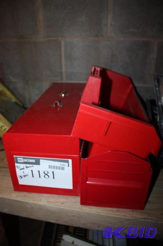 lot 1181 image: Lot of Tool Boxes & Plastic ContainersInserts.