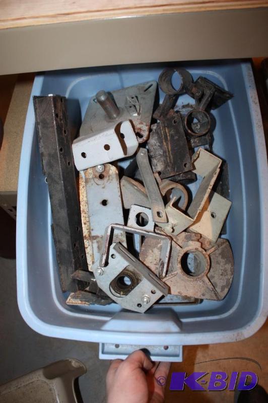 lot 1207 image: Container Lot of (2) Including Miscellaneous Metal Hardware Threaded Metal Piping And More.