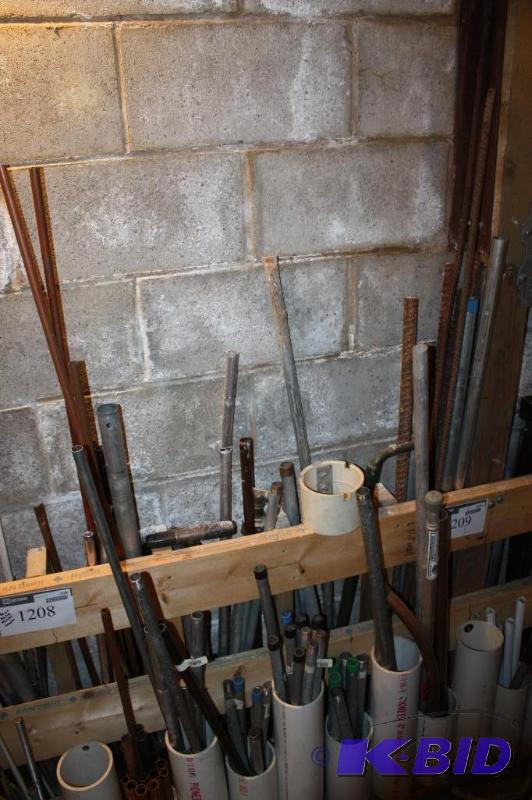 lot 1209 image: Miscellaneous Metal Tubing & Shelving Pieces Various Lengths & Sizes.