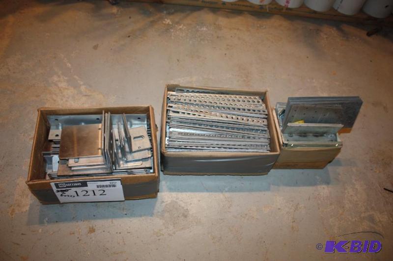 lot 1212 image: Box Lot of (3) Metal Hardware for Metal Buildings