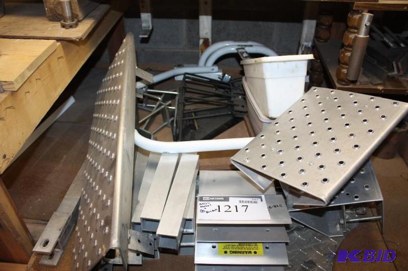 lot 1217 image: Lot of Miscellaneous Metal Hardware Grates Support Grabs And More.