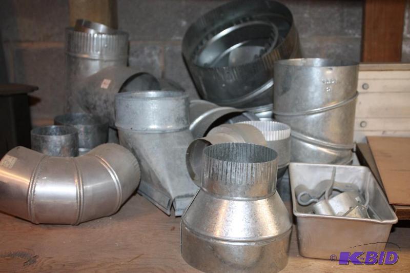 lot 1223 image: Shelf Lot Including Metal Ventilation Piping wMiscellaneous Ends.