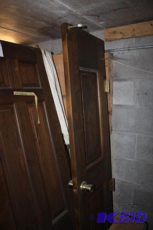 lot 1228 image: Lot of (3) Wooden Doors wGrid 24 x 79.5 18 x 79.5 24 x 79.5.