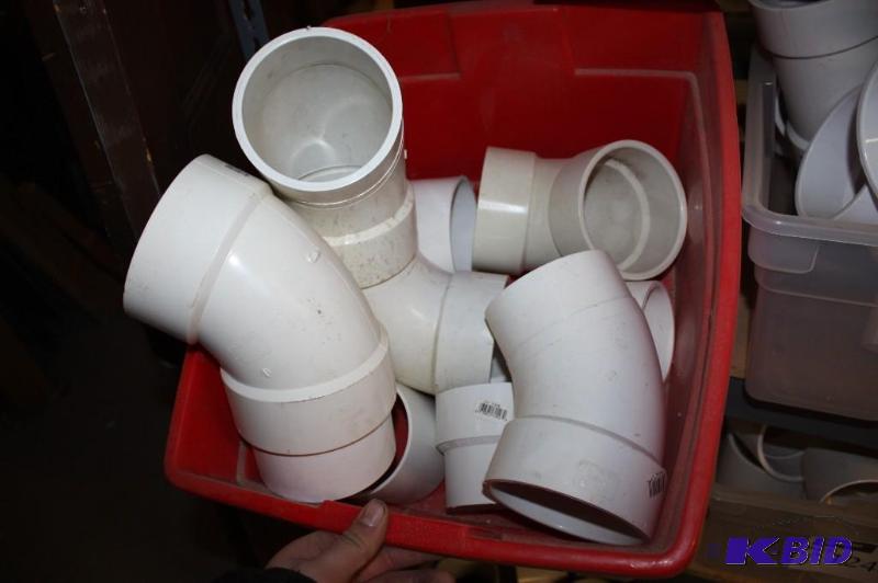 lot 1239 image: Shelf Lot of Various PVC Connectors.