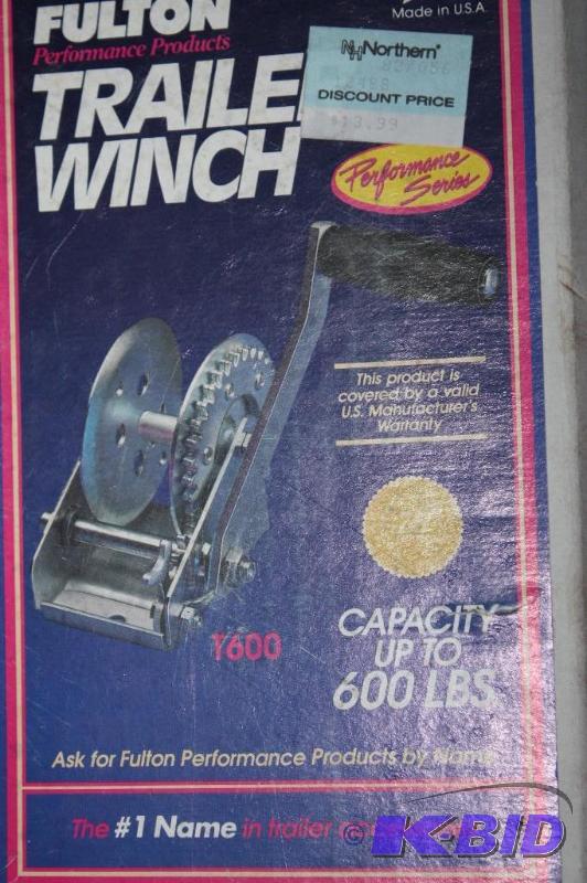 lot 1253 image: Lot of (2) Trailer Hand Winches.
