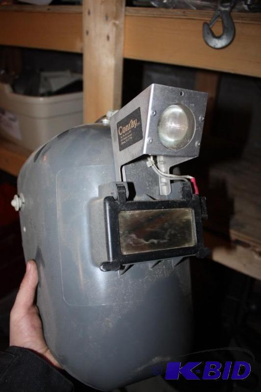lot 1263 image: Welding Helmet with Conray Inc Headlight.