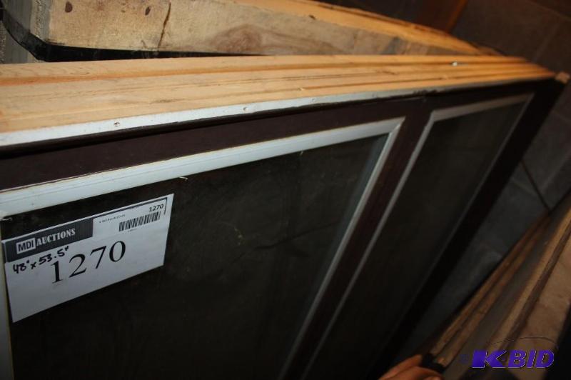 lot 1270 image: Wooden Door wScreen 48 x 53.5.