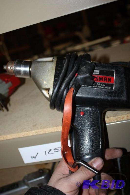 lot 1278 image: Lot of (2) Including (1) Craftsman Brand 38 Drill and (1) Craftsman Brand 38 Drill.