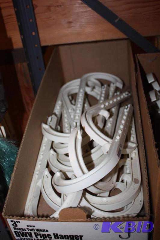lot 1293 image: Shelf Lot Including Plastic Funnel Hose wAdapters Hooks And More.