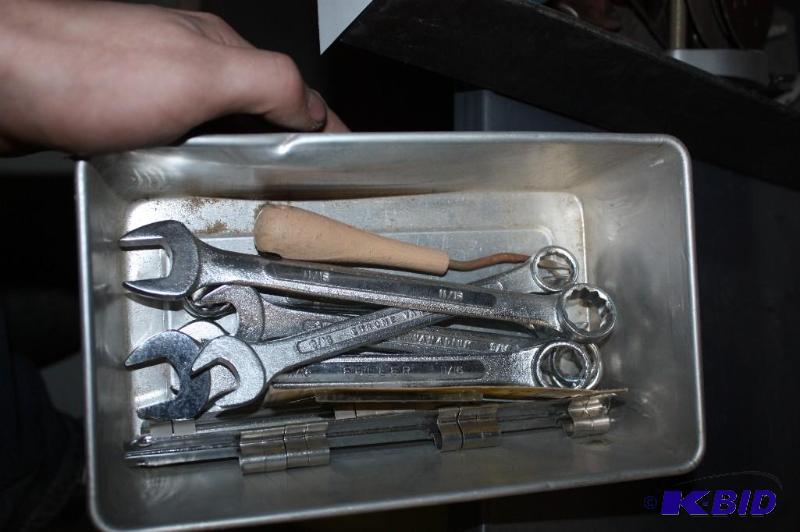 lot 1315 image: Basket Lot of Various Types and Sizes of Wrenches Including 916 1116 68 and More.
