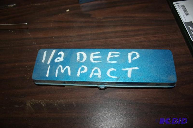 lot 1319 image: 12 Deep Impact Socket Set Includes Various Sizes.