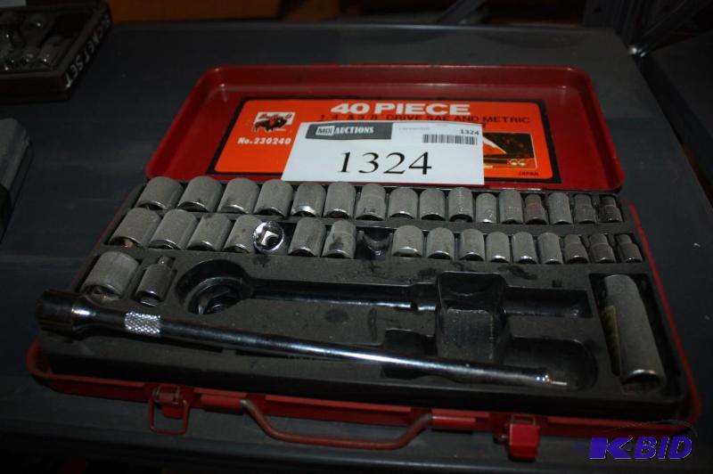 lot 1324 image: 14 and 38 Socket Wrench Set.