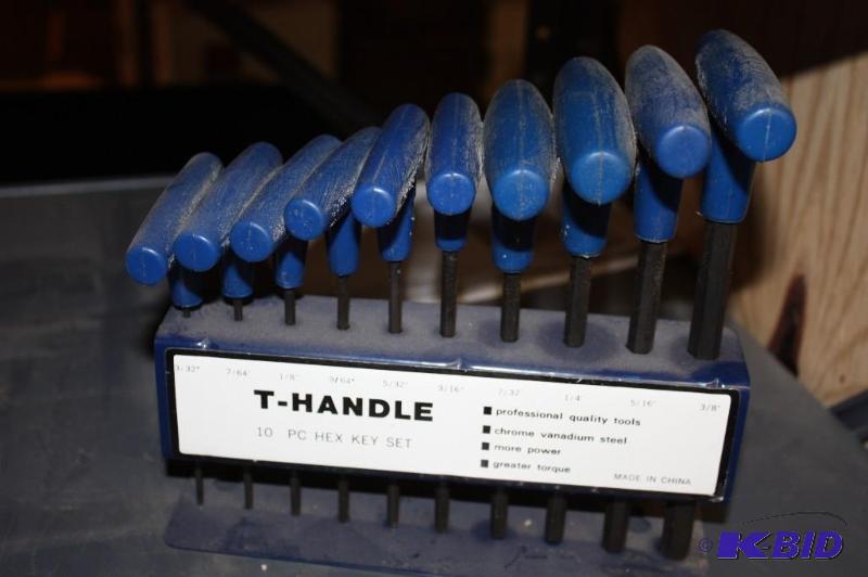 lot 1332 image: Tool Lot of (2) Including (1) T-Handle 10pc. Hex Key Set (1)Homier Brand Precision Screwdriver Set