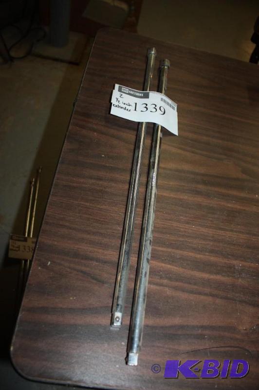 lot 1339 image: Lot of (2) 12 Metal Ratchet Extenders.