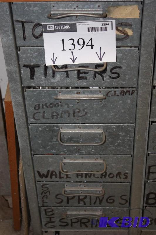 lot 1394 image: Drawer Lot Including Wall Anchors Small Springs Big Springs And More Lot Only Includes Labeled