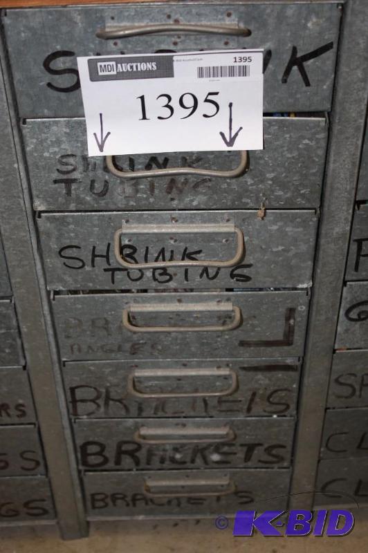 lot 1395 image: Drawer Lot Including Shrink Tubing Brackets And More Lot Only Includes Labeled Drawers Does Not