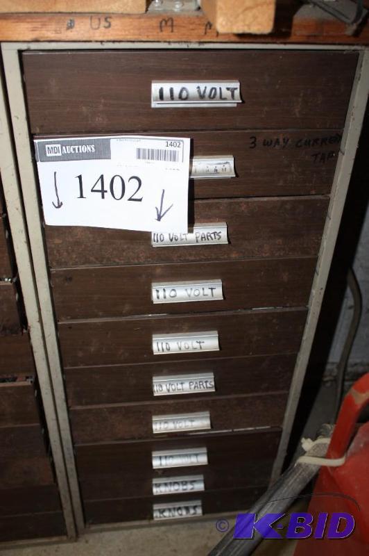 lot 1402 image: Lot of Miscellaneous Electronic Hardware Including Light Outlets Electrical Outlets And More.