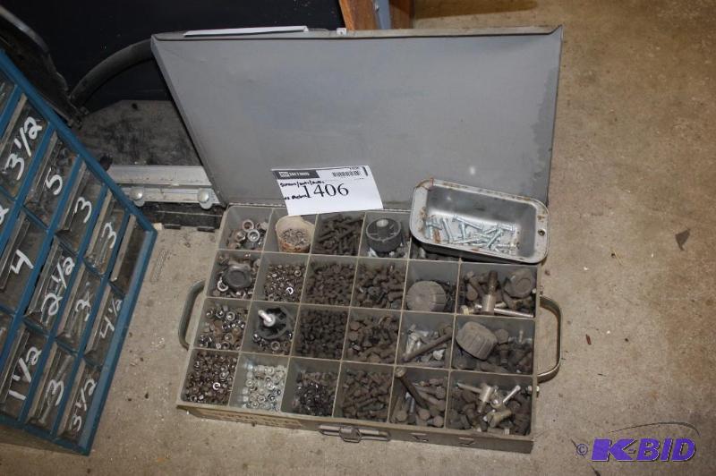 lot 1406 image: Container Lot Including Metric Nuts Bolts Washers And More.
