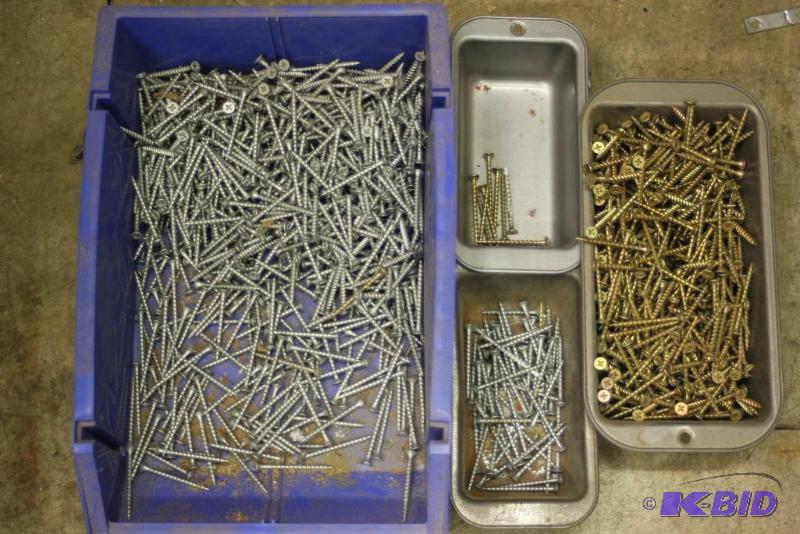 lot 1426 image: Tray Lot of (2) Including Trays Metal Screws, 2 Miscellaneous Screws.