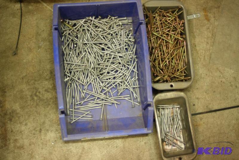 lot 1427 image: Tray Lot of (2) Including Trays Metal Screws, 2 12 Miscellaneous Screws.