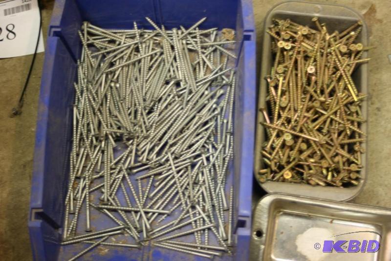 lot 1428 image: Tray Lot of (2) Including Trays Metal Screws, 3 Miscellaneous Screws.