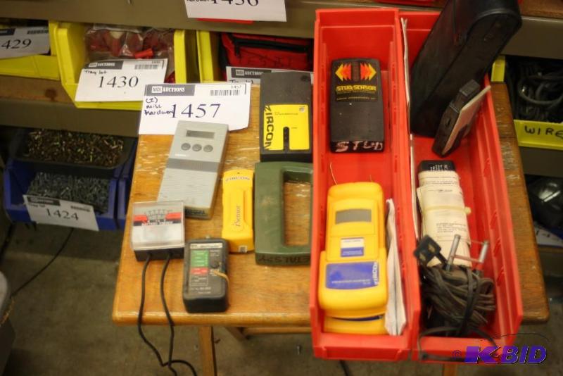 lot 1457 image: Container Lot of (2) Including Stud Sensor Zircon Stud Sensor Ideal Mini-Tracker Voltage AndMore