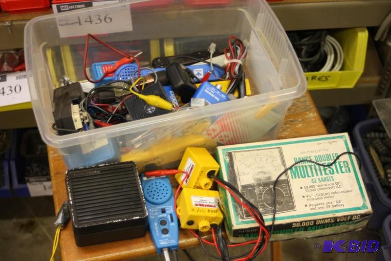 lot 1459 image: Container Lot Including Micronta Ranged Double Tester Miscellaneous Hardware And More.