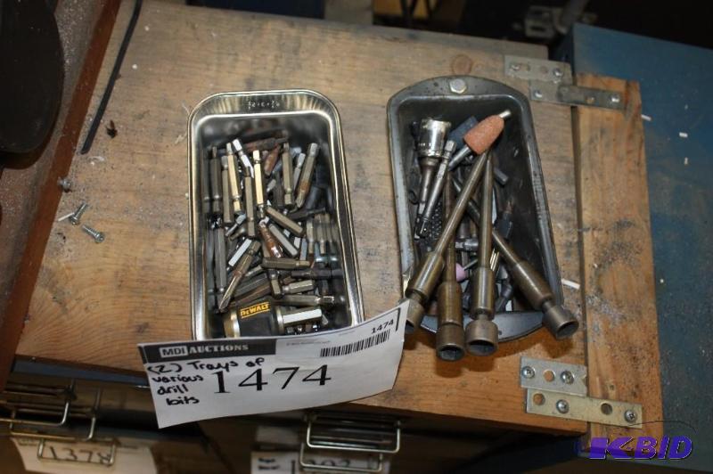 lot 1474 image: Tray Lot of (2) Including Miscellaneous Drill Bits.