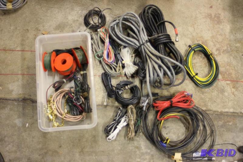 lot 1492 image: Container Lot of Miscellaneous Wire Bundled.