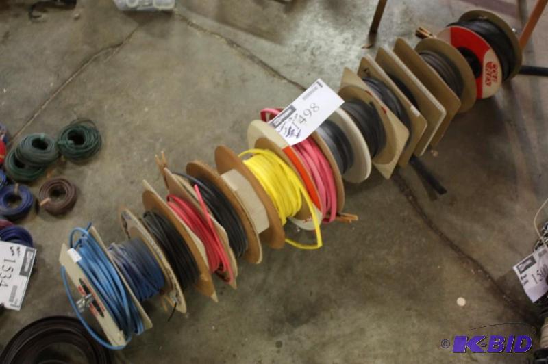 lot 1498 image: Lot of (13) Rolls of Tubing, Various Colors and Lengths.