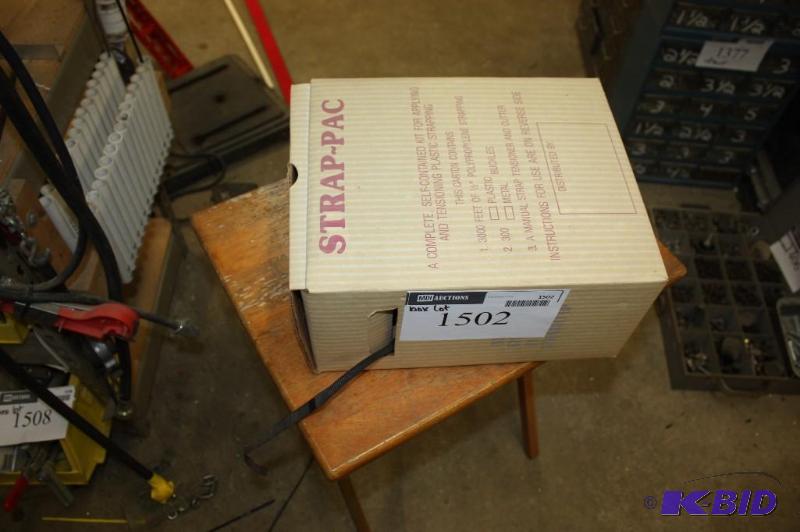 lot 1502 image: Strap Pac Complete Self-Contained Kit For Applying And Tensioning Plastic Strapping.