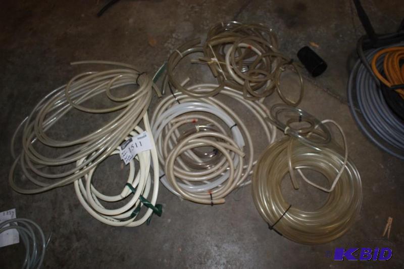 lot 1511 image: Lot of Various Sizes and Lengths of Clear Plastic Tubing. Large Inside.