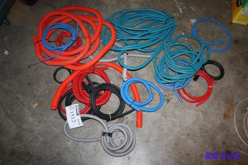 lot 1512 image: Lot of Various Sizes and Lengths of Colored Plastic Tubing. Large Inside.