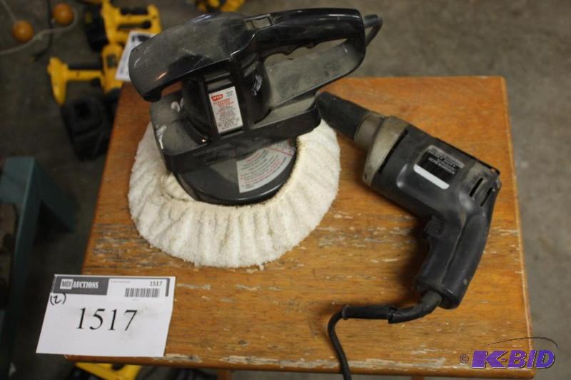 lot 1517 image: Lot of (2) Including Black & Decker Heavy Duty ScruGun Screwdriver Wen Scrubber Sander Polisher.