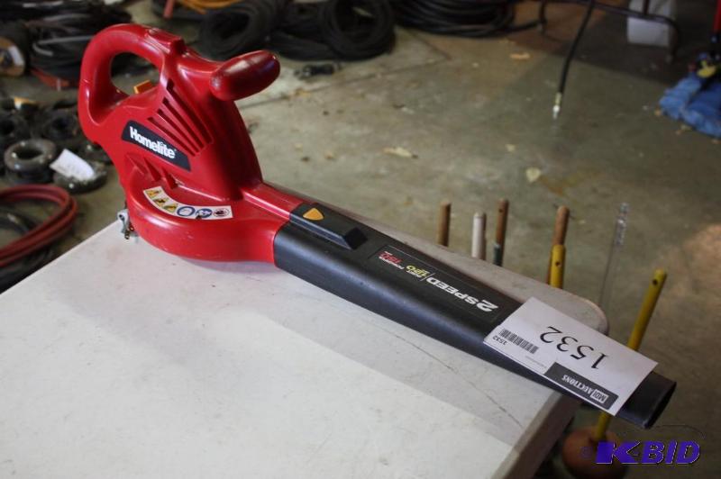 lot 1532 image: Hoelite Leaf Blower 2 Speed Quiet 120 Powerful 150RPM RedBlack.