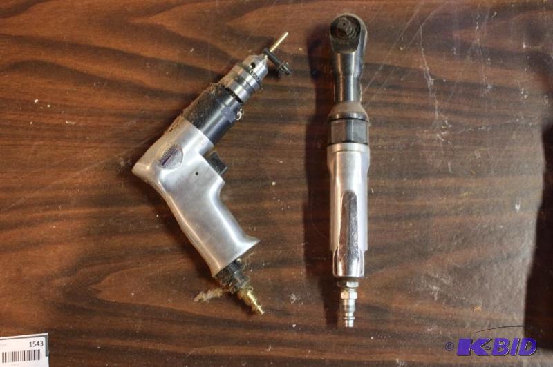 lot 1543 image: Lot of (2) Air Tools Including Northern Industrial Tools Drill Gun Sears Socket Wrench.