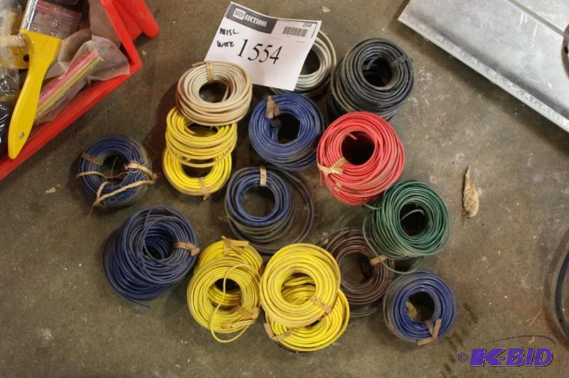 lot 1554 image: Lot of Various Bundles, Lengths and Colors of Wire.