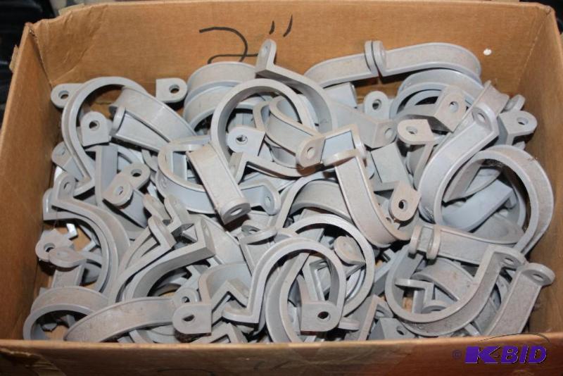 lot 1617 image: Box Lot of Conduit Hangers Wire Hangers Pole Hangers.
