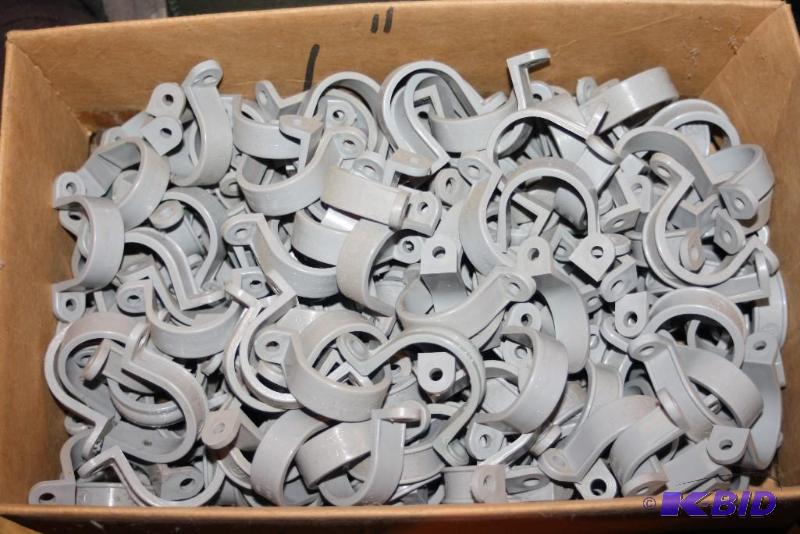lot 1618 image: Box Lot of Conduit Hangers Wire Hangers Pole Hangers.