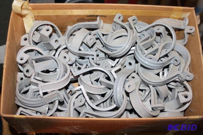 lot 1620 image: Box Lot of Conduit Hangers Wire Hangers Pole Hangers.
