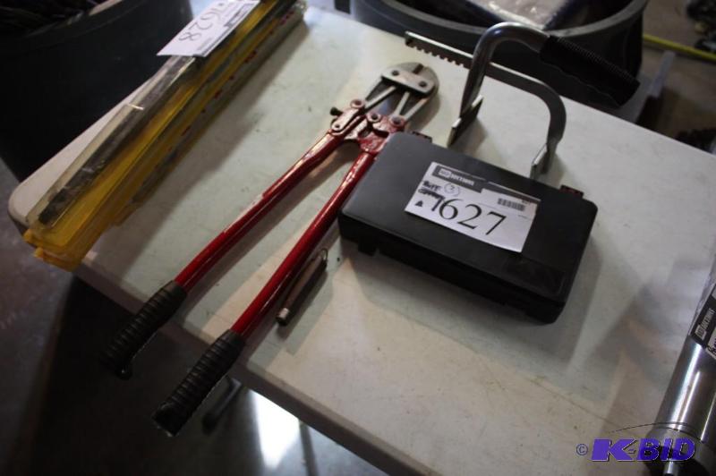 lot 1627 image: Lot of (3) Including Bolt Cutters Tool Storage Case and More.