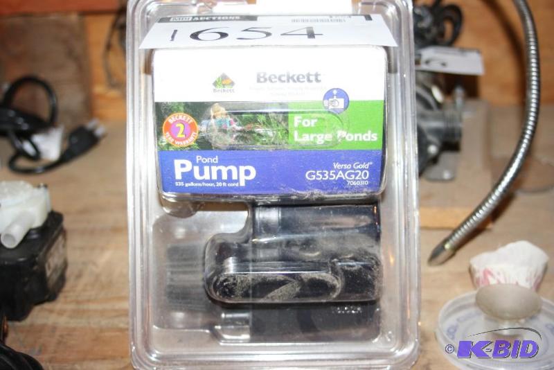 lot 1654 image: Beckett Pond Pump For Large Ponds G535AG20.