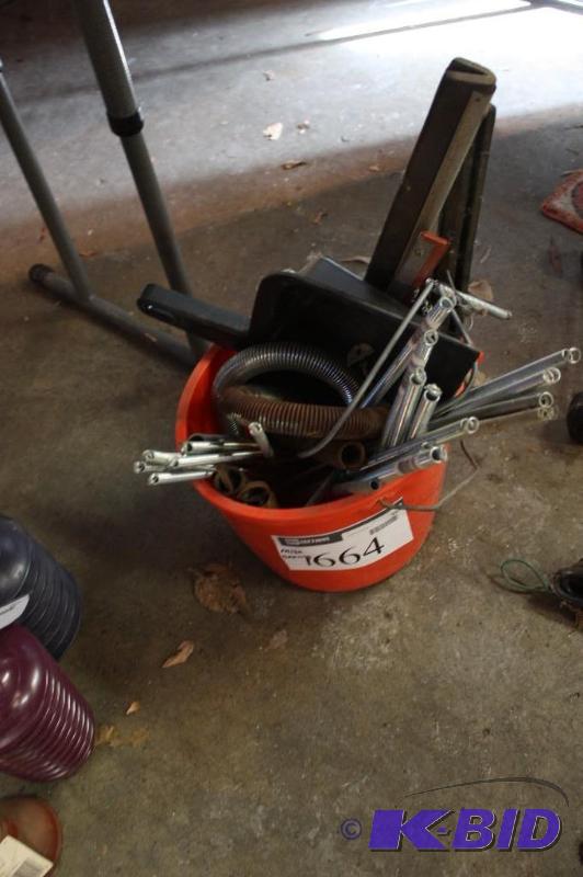 lot 1664 image: Bucket Lot of Various Sizes and Lengths of Metal Springs and More.