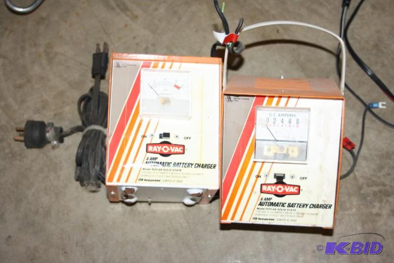 lot 1669 image: Lot of (2) Ray-O-Vac Automatic Battery Chargers, 6 Amps.