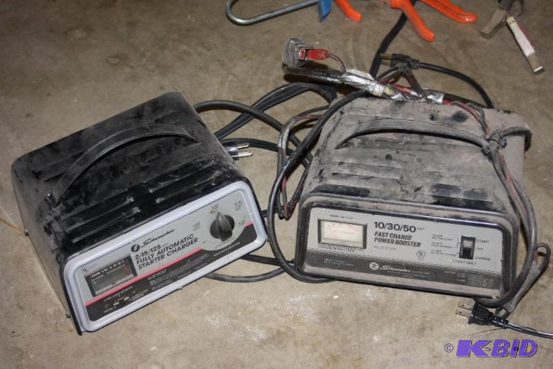 lot 1670 image: Fast Charge Power Booster, Model SE 12-50 Fully Automatic Starter Charger, Model SE-125-A and More.