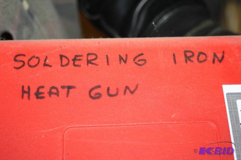 lot 1681 image: Soldering Iron Heat Gun and More.