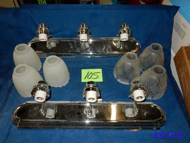 lot 105 image: Chrome Light Fixtures